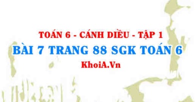 Bài 7 trang 88 SGK Toán 6 tập 1 Cánh Diều